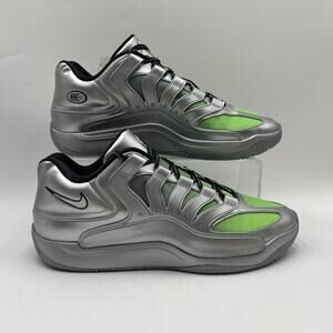 Mens Size 14 Nike KD 18 EYBL Metallic Silver Basketball Shoes IF2519 001